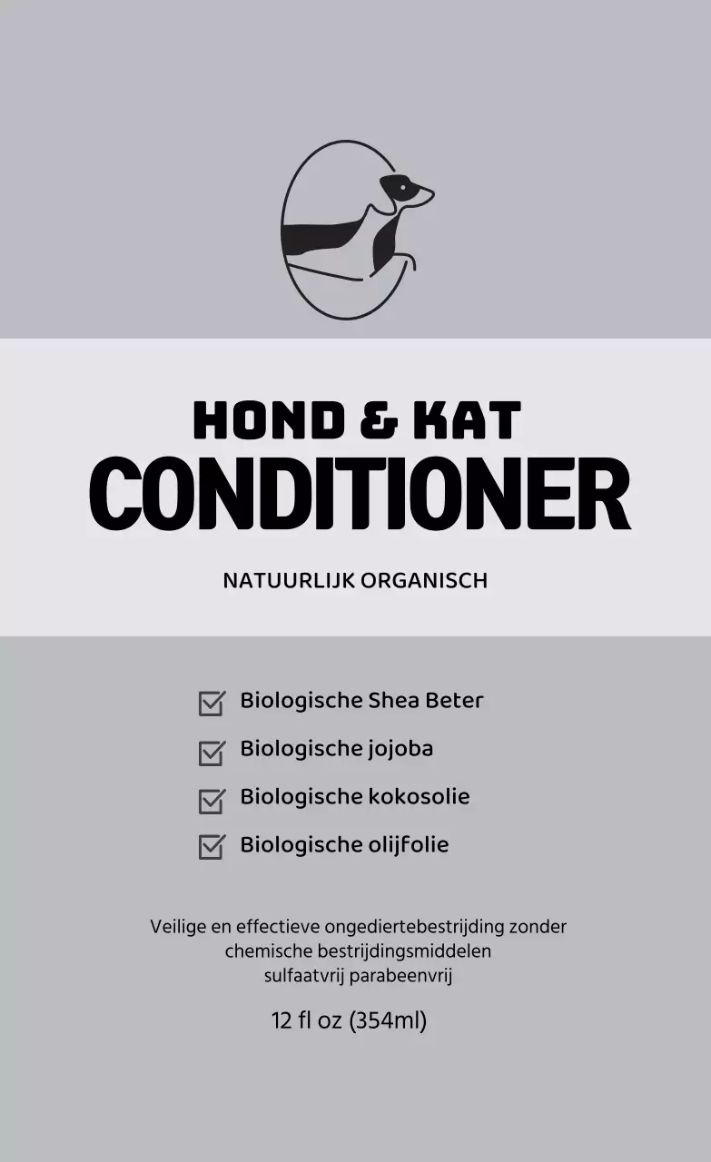 Grijze keurige labels met logo