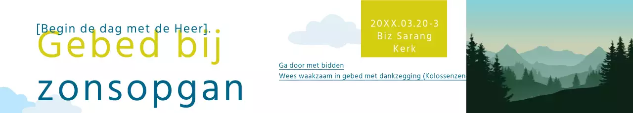 Gebed bij zonsopgang