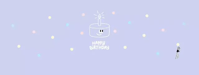 Pastel paarse leuke verjaardagsfeest bekerhouder