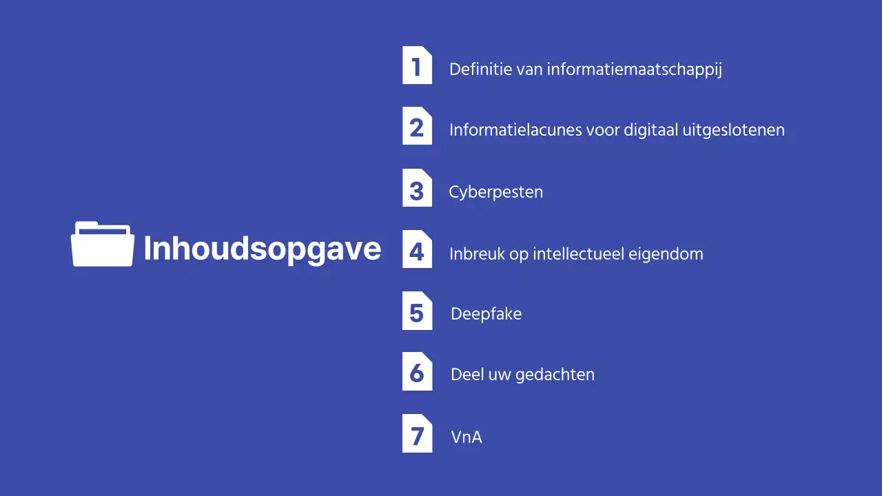 Eenvoudige blauw-witte presentatie voor functioneringsgesprekken