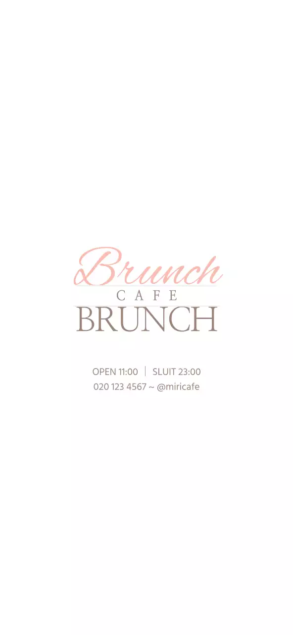 Eenvoudige stijl brunch café menu in roze en bruin voor prijzen en promotie