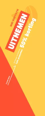 Promotionele banner voor een vrolijk sportschoolcafé