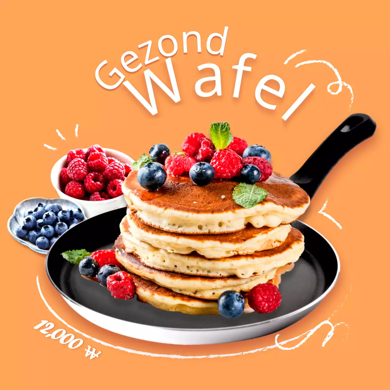 Promoot een menu met een donker handschriftthema