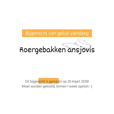 Bijgerecht van de dag