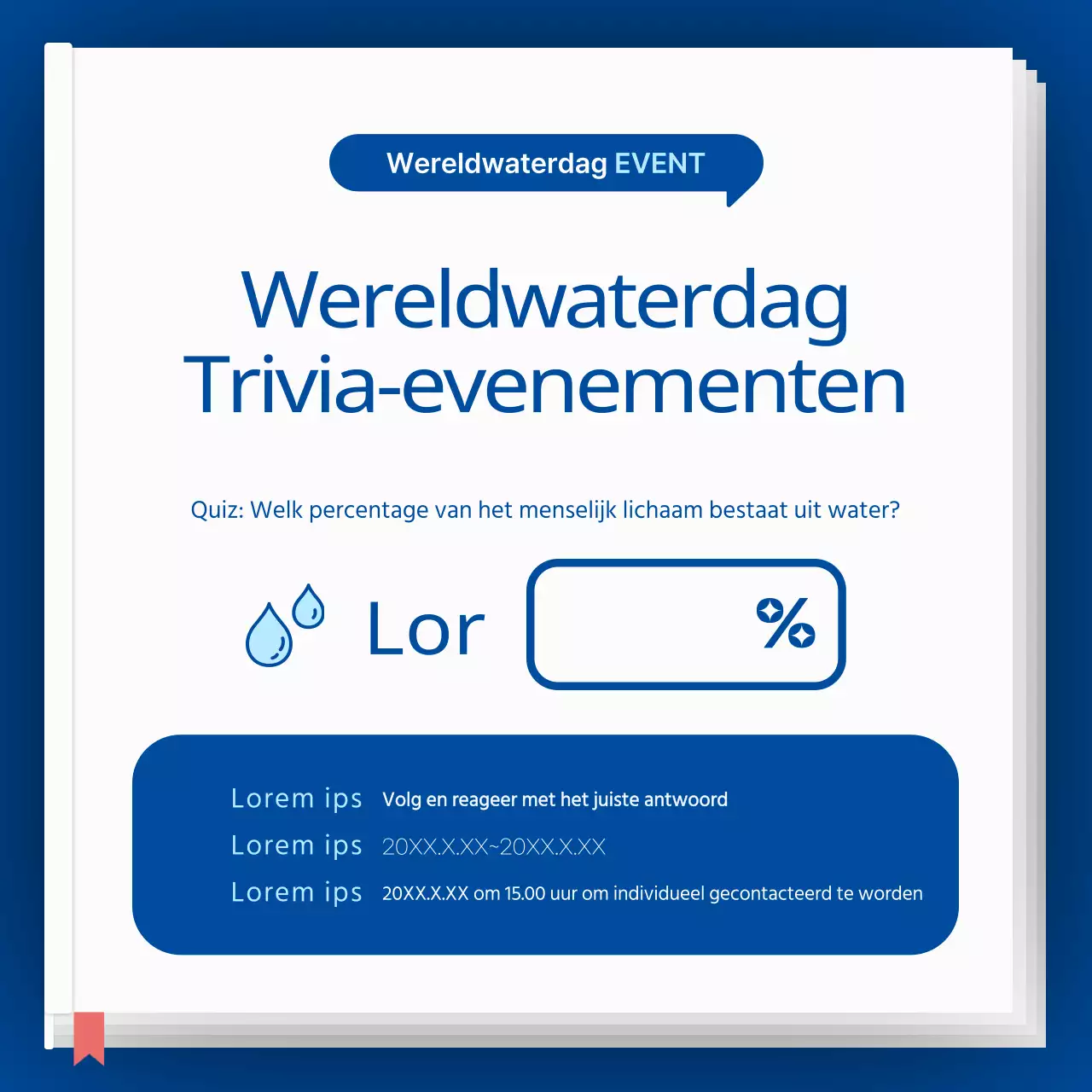 Blauw en hemelsblauw pictogram concept water encyclopedie