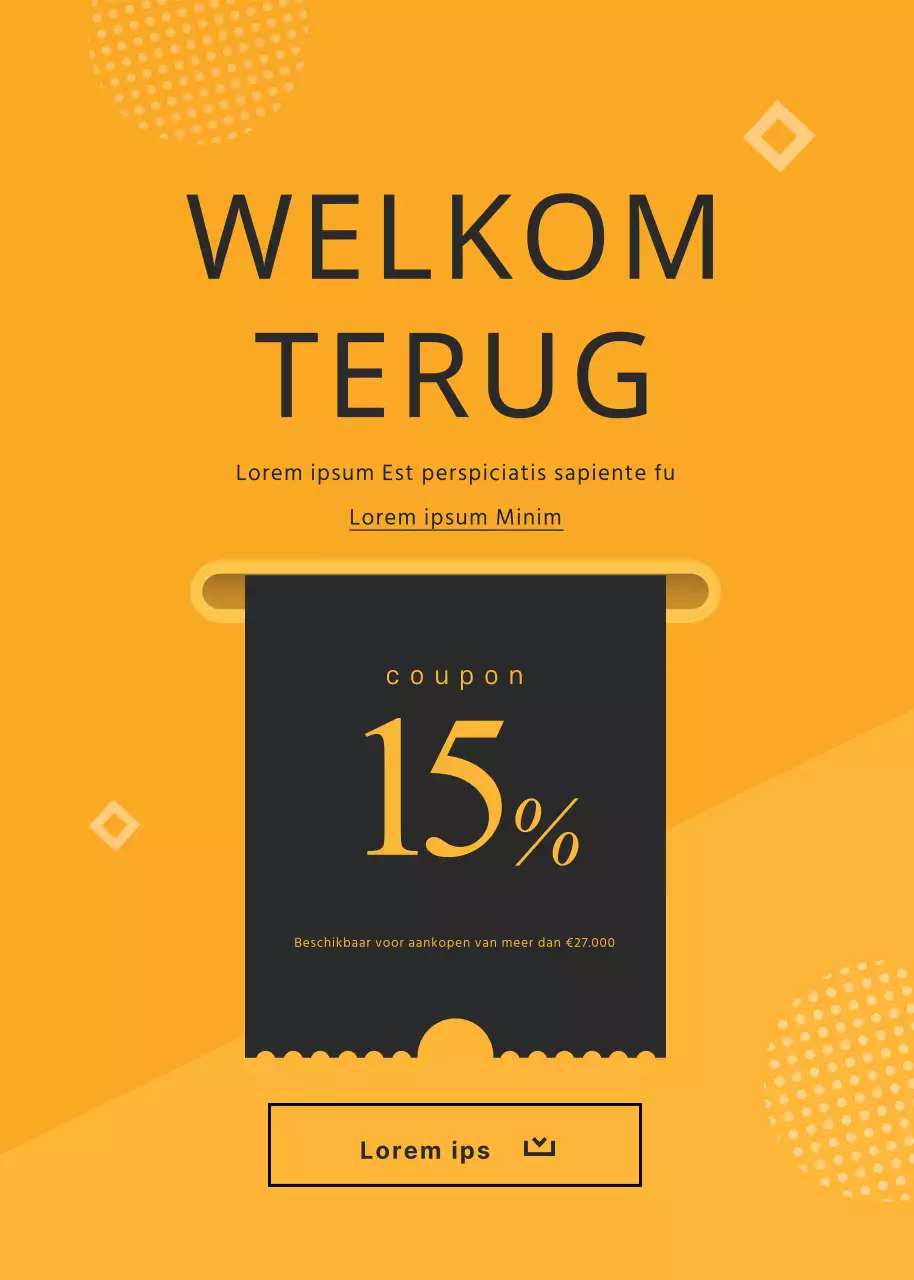 Ontvang 15% korting met coupon