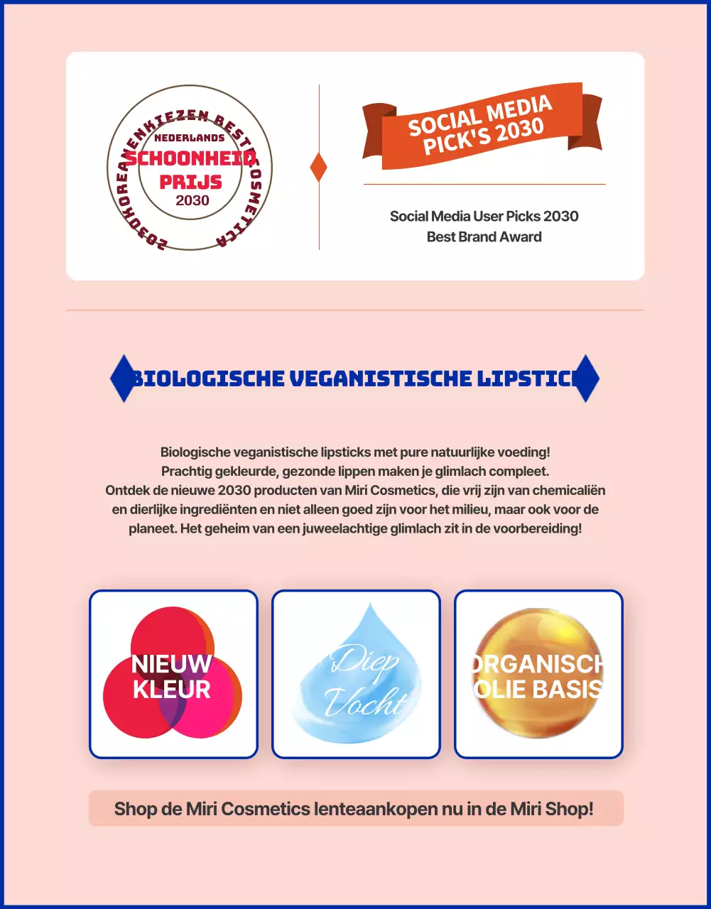 Promoot levendige lipsticks met roze-oranje kleuraccenten