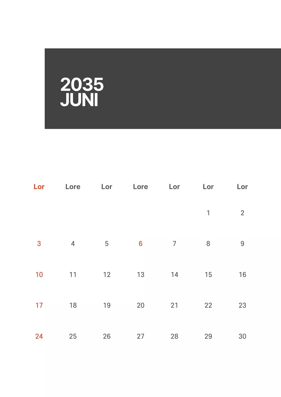 Eenvoudige zwart-wit gelinieerde kalender