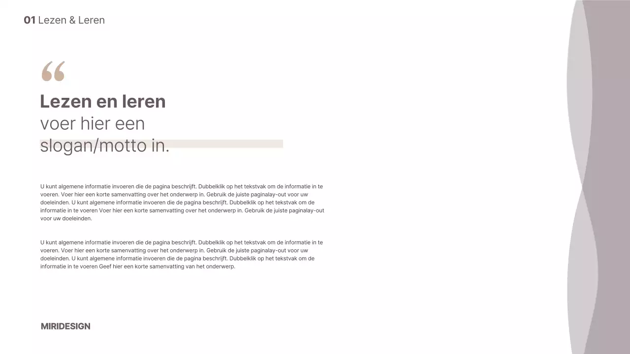 Inleiding tot het leesprogramma met bruine thema's