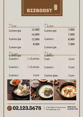 Menu in dit luxe shabu-shabu hotpot restaurant