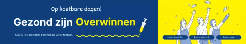 geel marineblauw illustratie schoon coronavirusvaccin