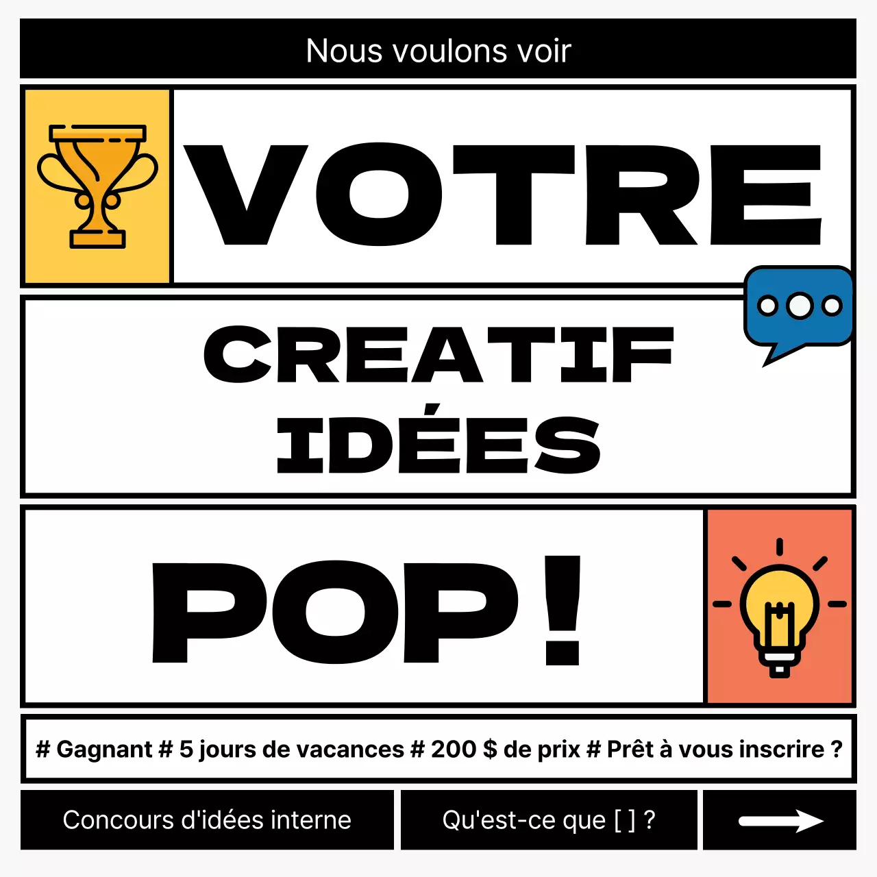 Concours interne pour le concept de cadre Black Point