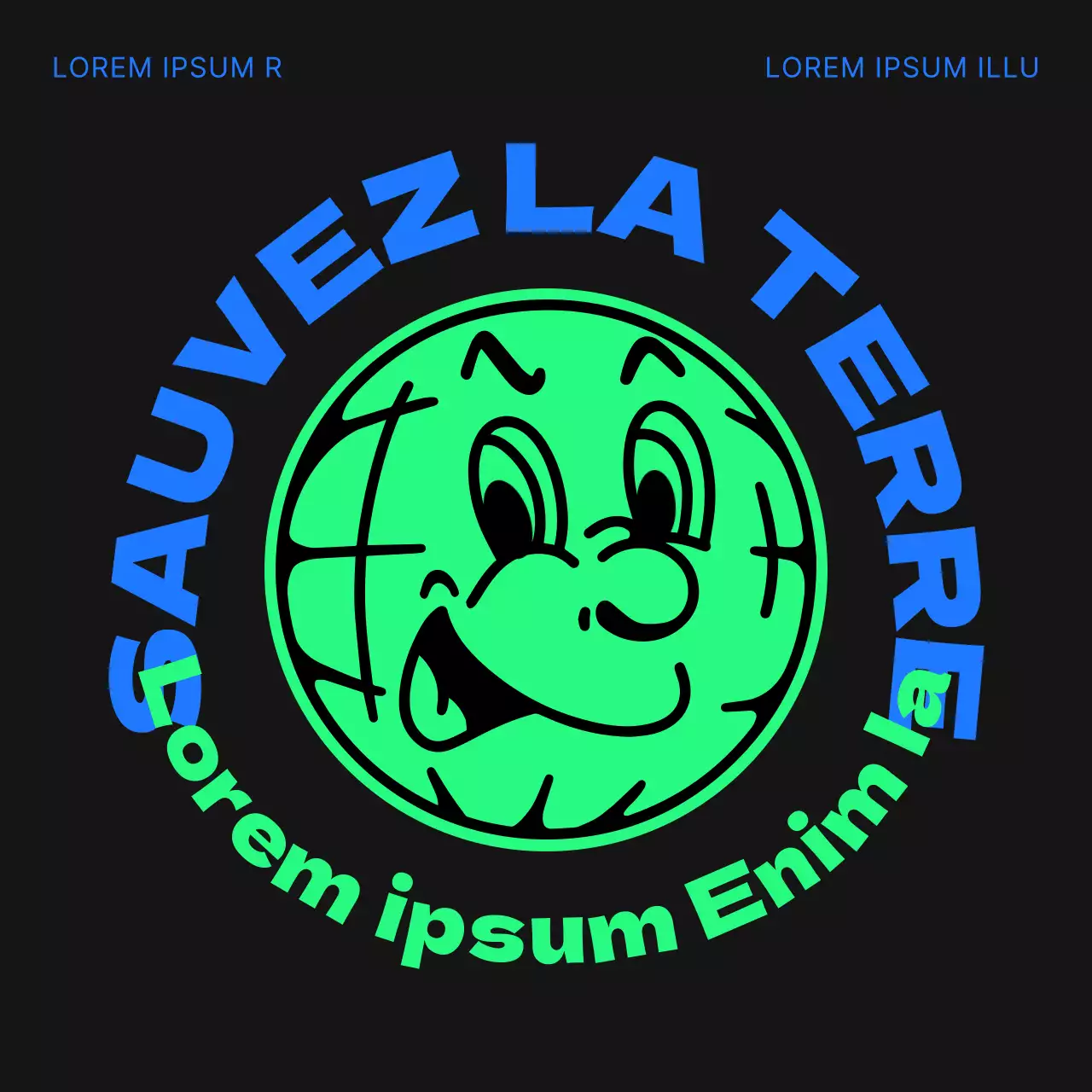 Un terrain de jeu décontracté et bleu-vert