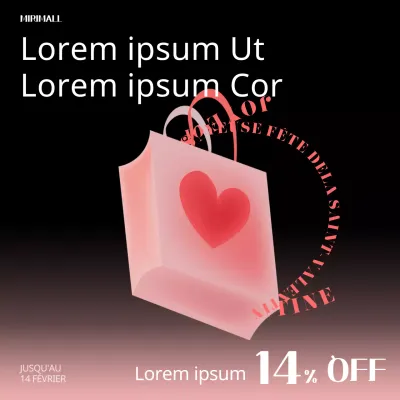 Les soldes de la Saint-Valentin dans les centres commerciaux noirs et branchés sur Instagram