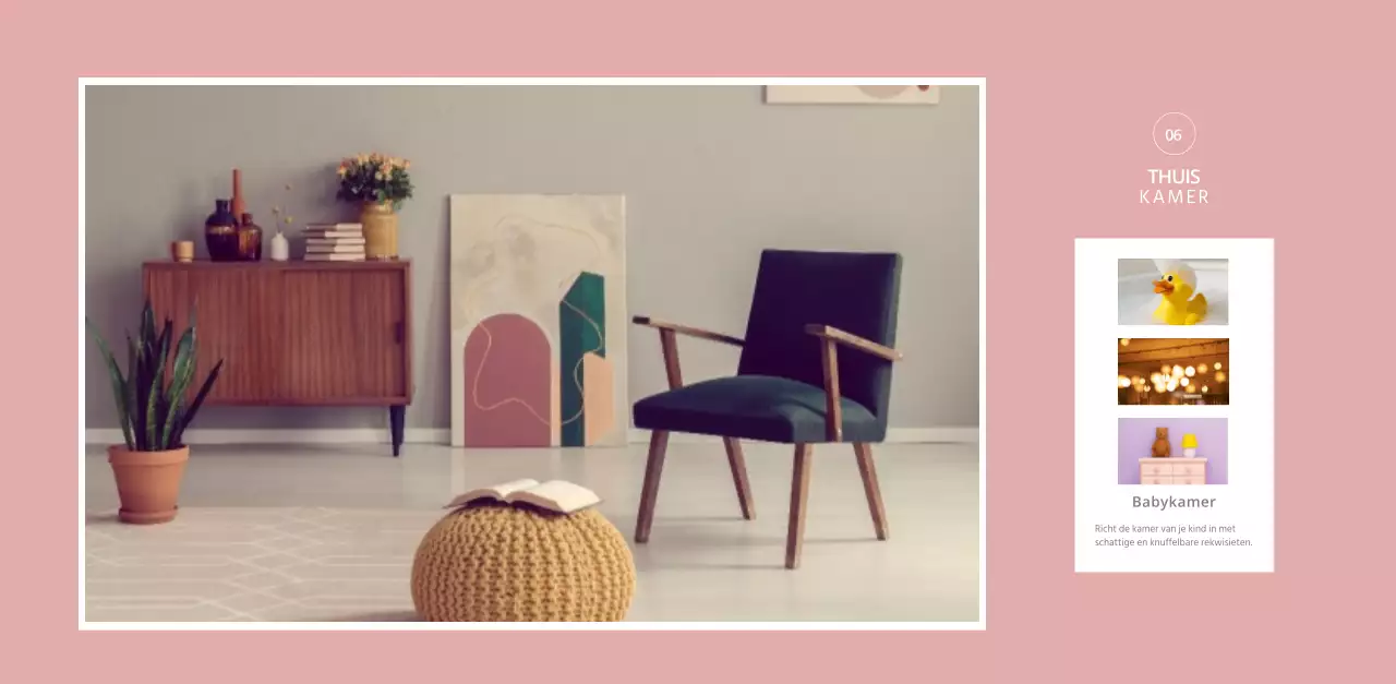 Witte strakke stijl interieur kalender