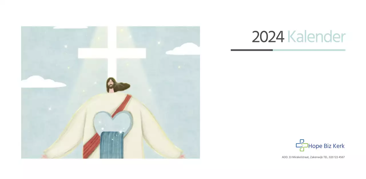 Kerkkalender met warme illustraties