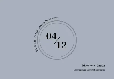 Warme lente uitnodiging briefkaart envelop met tekst en cirkelvormige illustratie