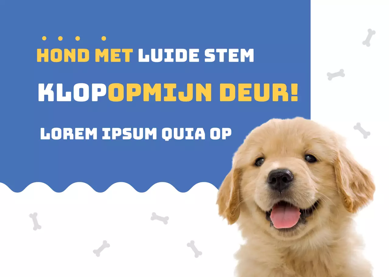 Blauw Schattig Puppy Hondje Home