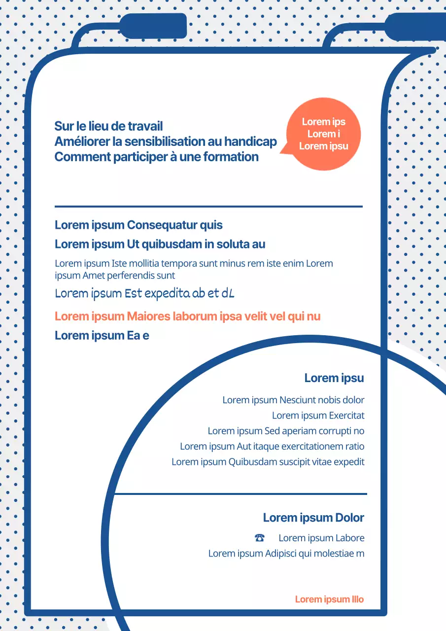 Fauteuil roulant avec lignes bleues Affiche de sensibilisation au handicap sur le lieu de travail