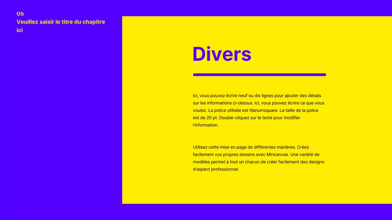 Présentation du portefeuille