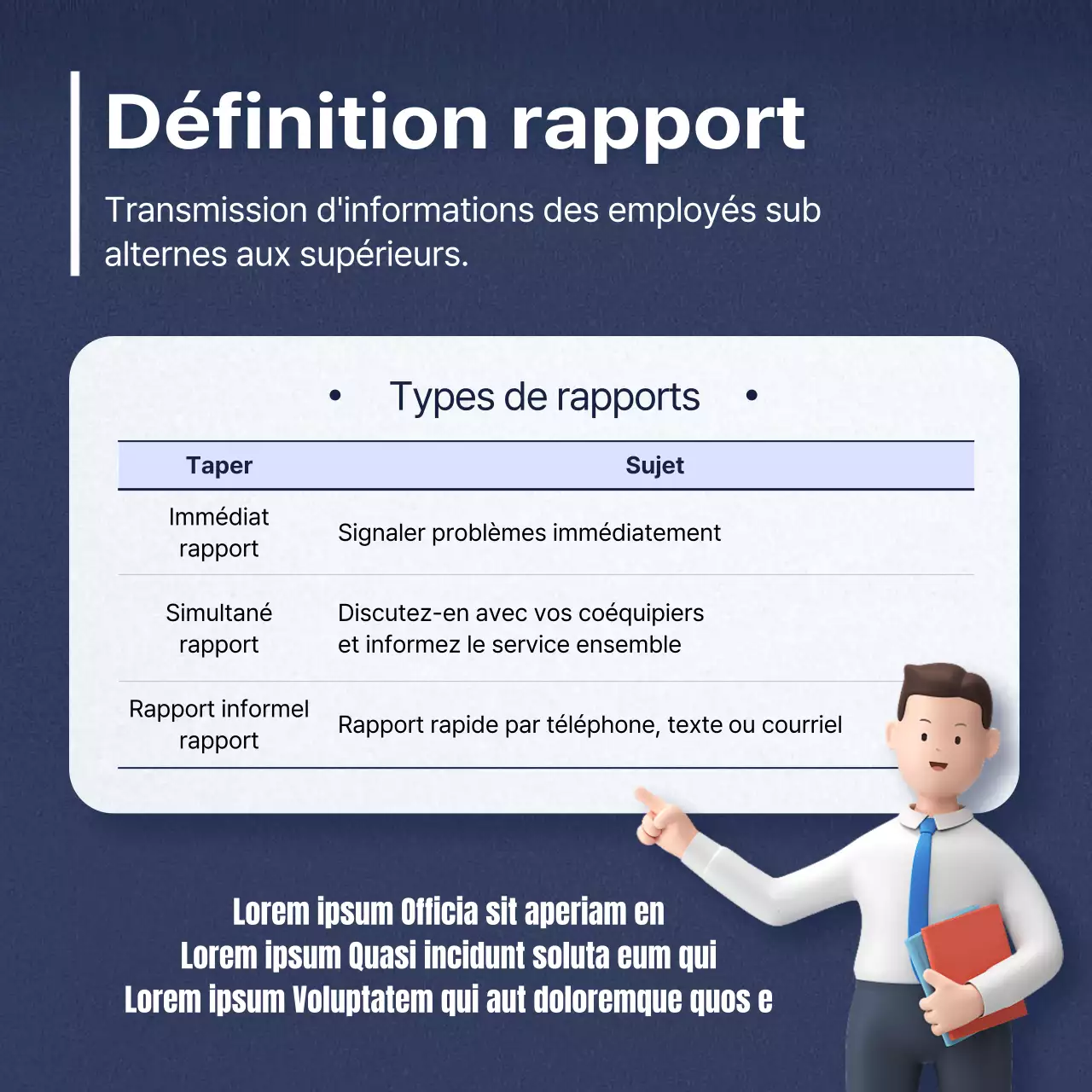 Un manuel de reporting propre, bleu et gris