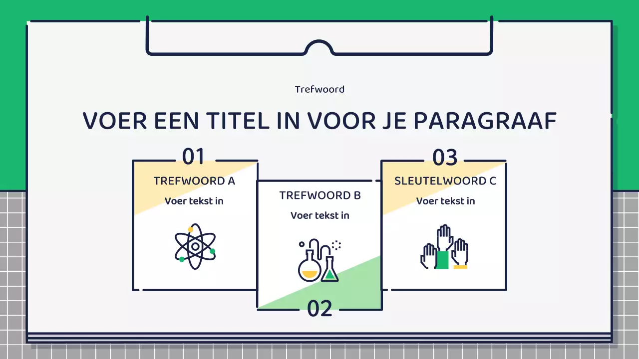 Presentatie over het ontwerpen van schattige basispictogrammen in groen en geel