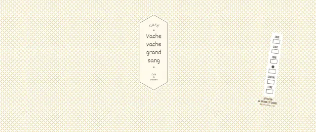 Motifs simples en jaune clair et marron pour un concept de café