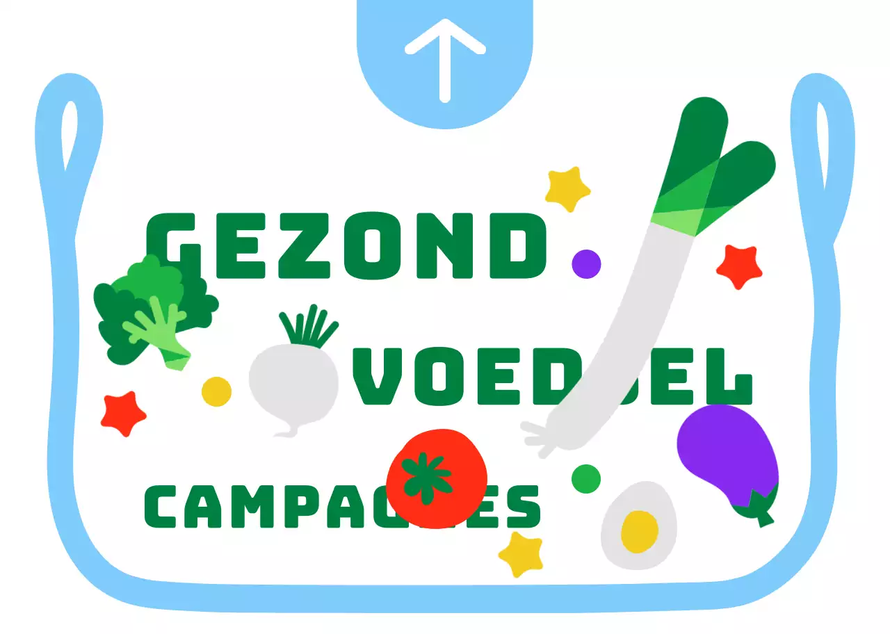 Leuke en nette plastic tas illustratie kaderstijl aanwijzingen voor een voedselcampagne in lichtblauw en groen.