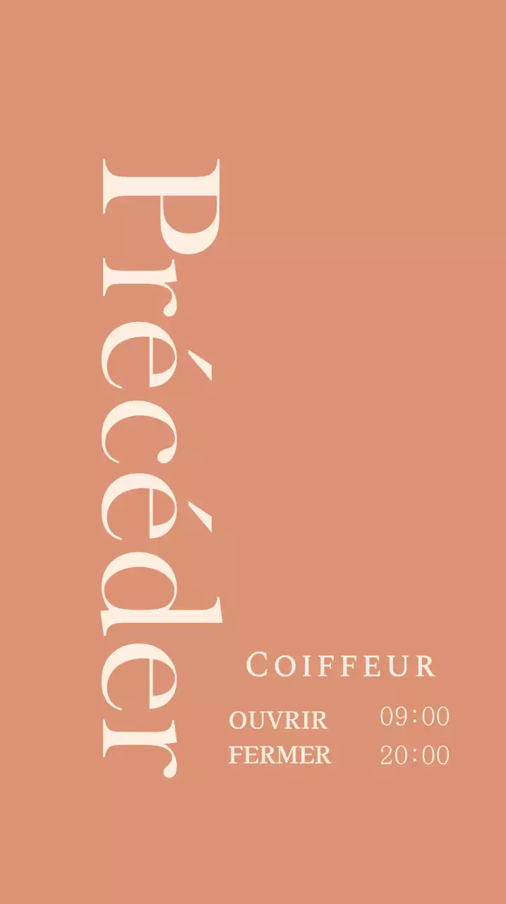 Enseigne de salon de coiffure avec titre en anglais sur fond rouge atténué