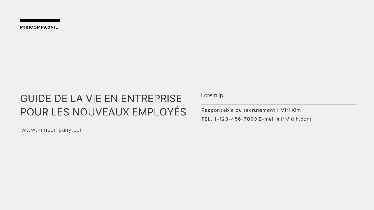 Monotone Simple 3D Graphique Corporate Newcomer Company Life Guide