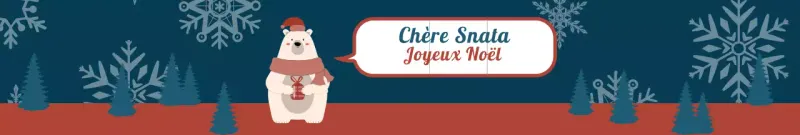 Illustration bleue Hiver Cadeau de Noël