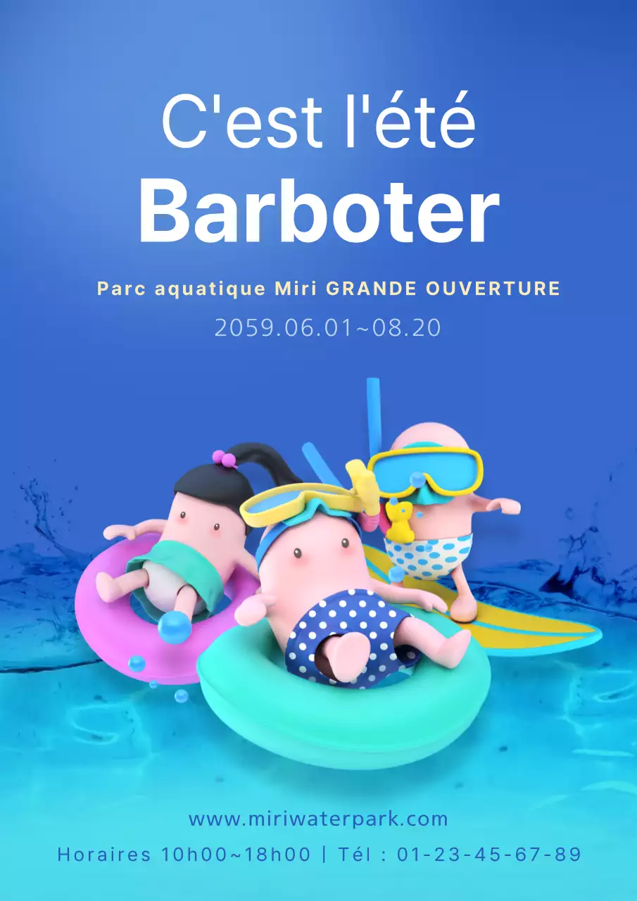 Affiche du parc aquatique