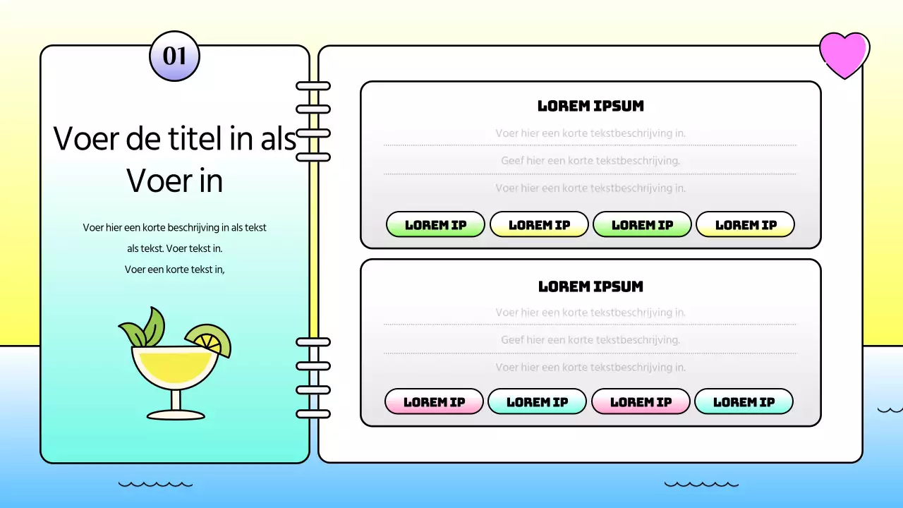 Kitscherig strategierapport met een vakantiedagboekconcept