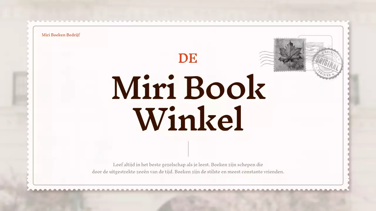 Een vintage bedrijfsprofiel in beige en grijs