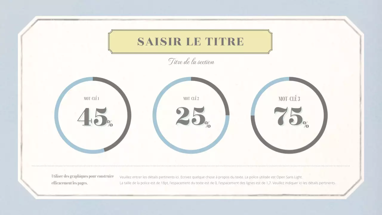 Mise en page conceptuelle émotionnelle de base avec un motif de papier peint vintage en beige et bleu clair