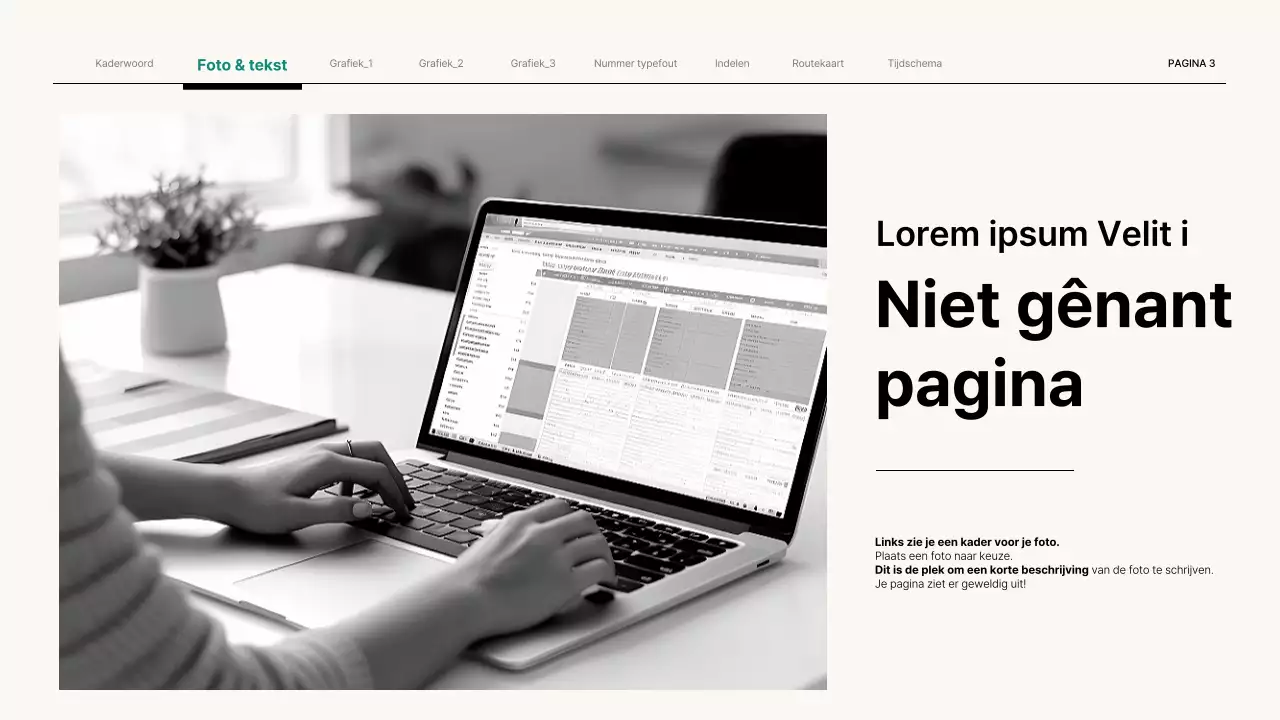 Eenvoudige zakelijke presentatie in beige