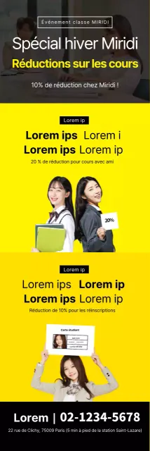 Jaune noir photo soignée SATs événement scolaire promotion