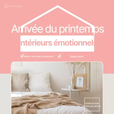 Bannière avec dessus rose lit à ressorts avec cadre photo