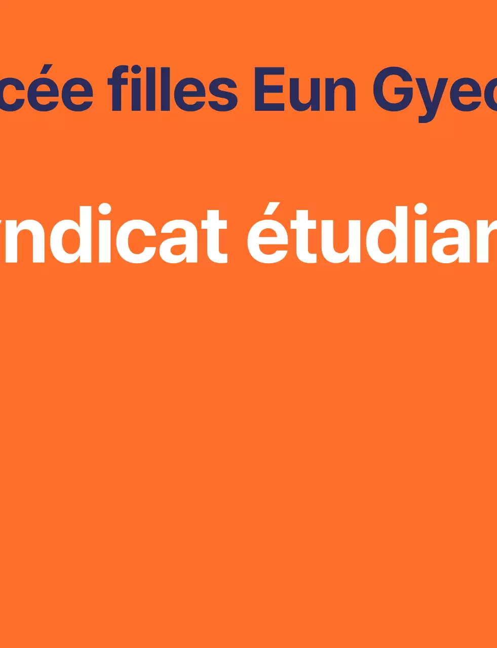 Gilet du conseil des élèves d'une école secondaire avec logo du symbole de l'école orange et bleu marine