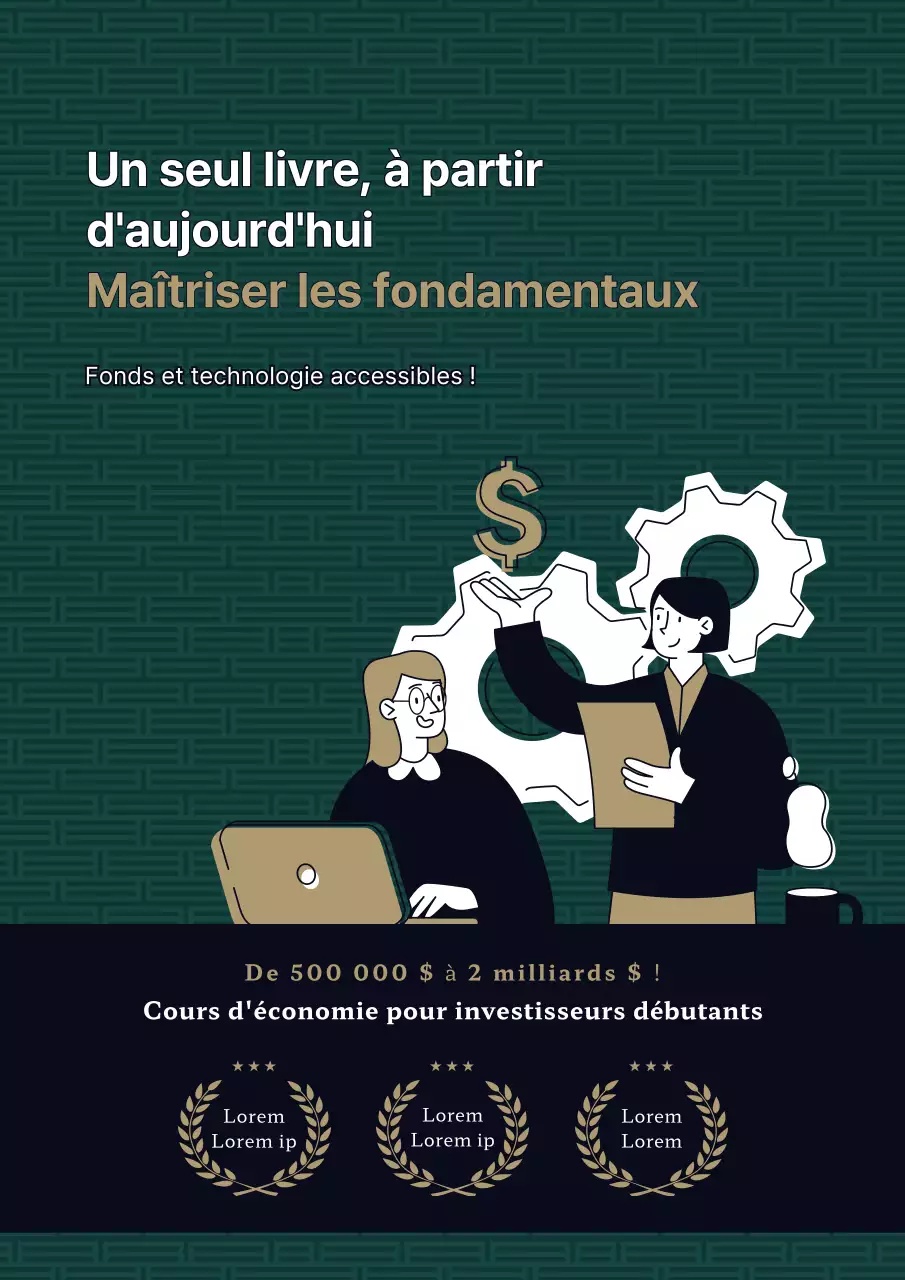 Zetech professionnel plat en vert et or