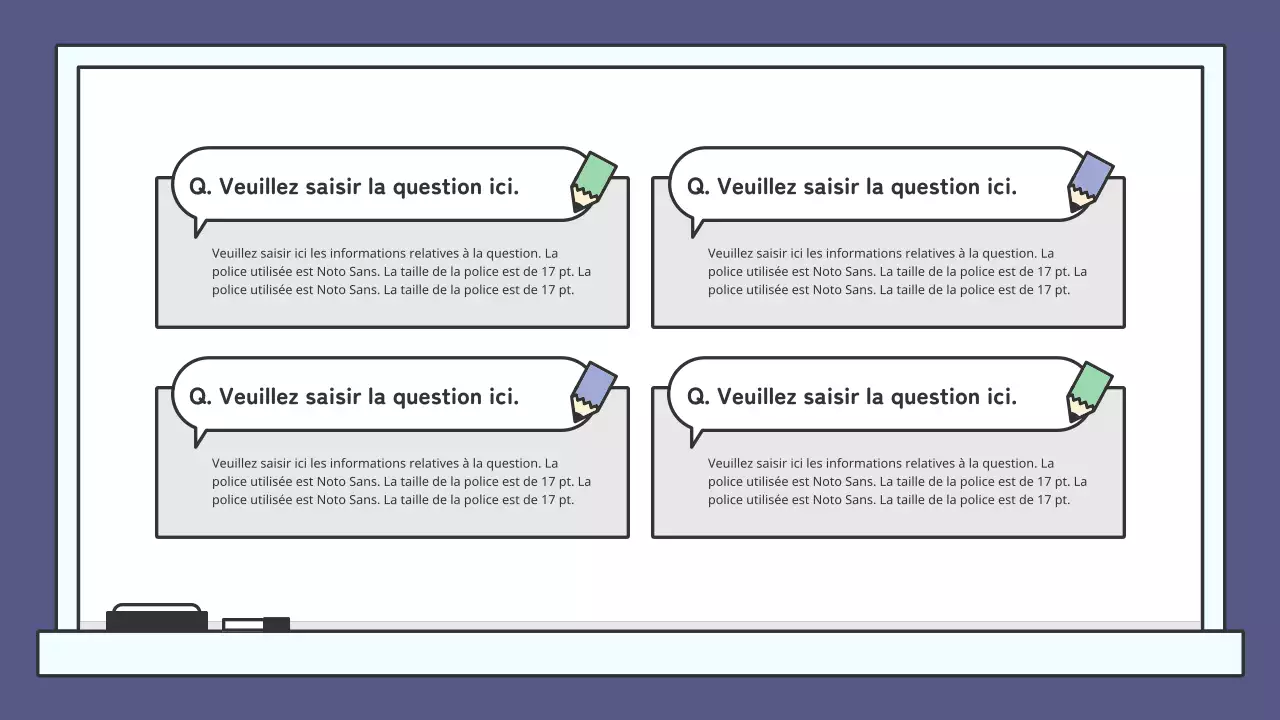 Kit de présentation de tableaux éducatifs colorés