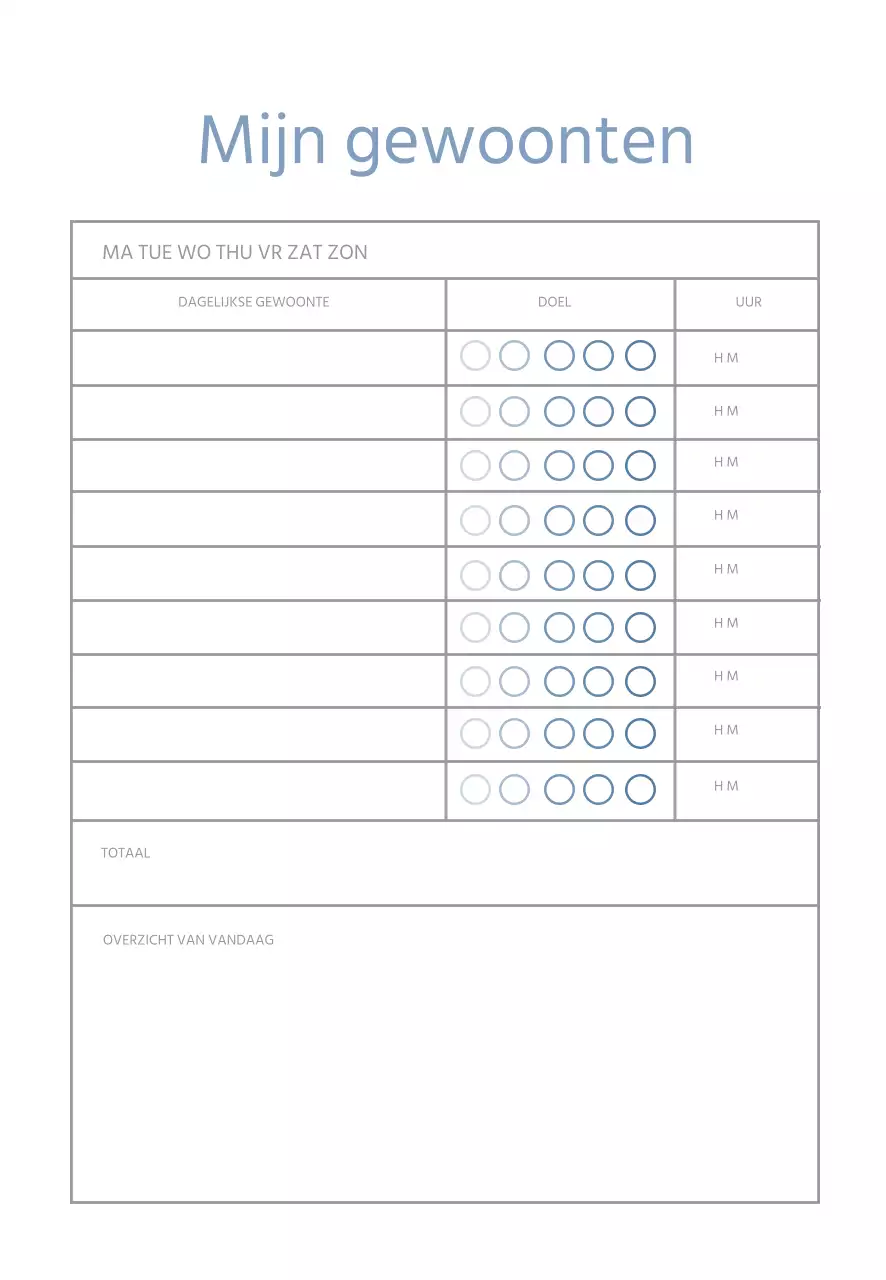 Blue Lines Eenvoudige Planner