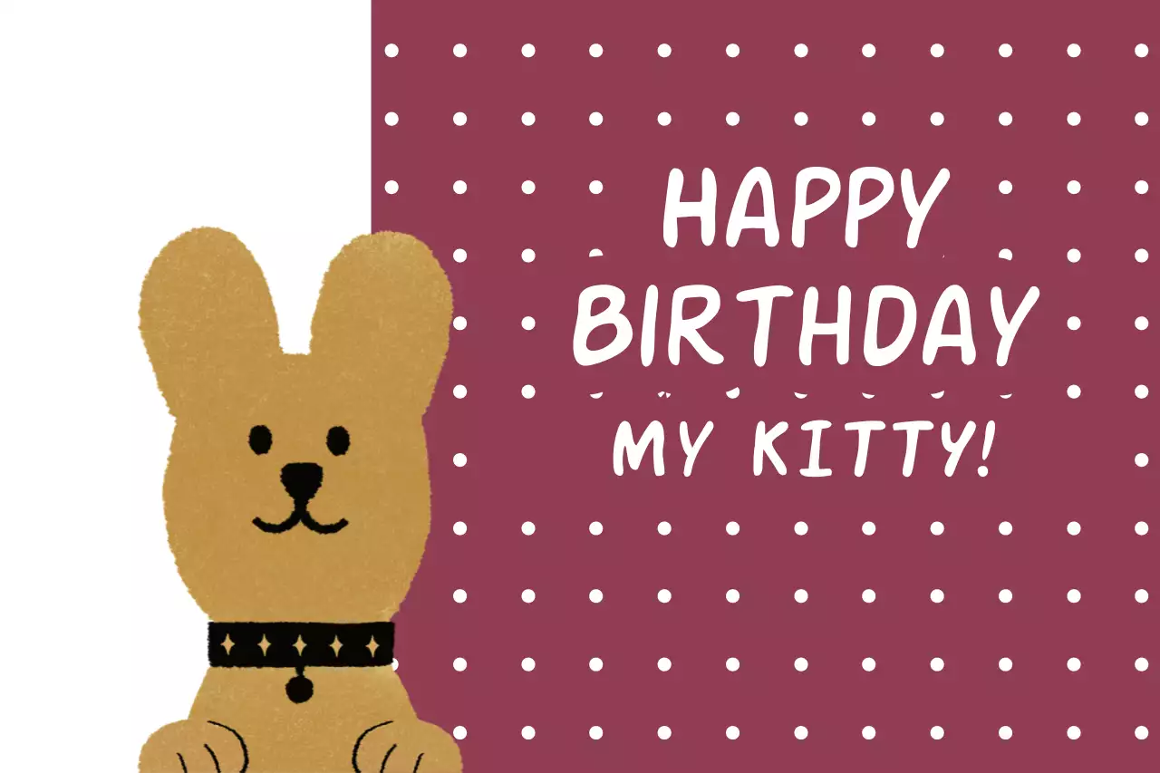 Maroon Simple Birthday Card Banner