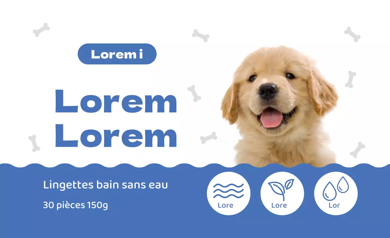 Etiquettes de papier hygiénique bleues et mignonnes