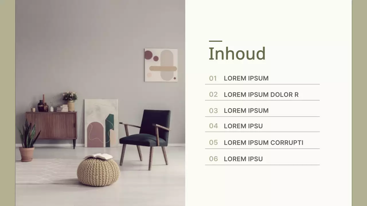 Olijf en wit Miridovje meubelen in olijf en wit Productcatalogus Interieur Meubelen Seizoensproducten