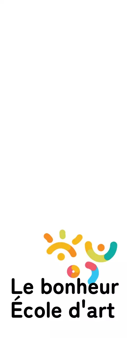 Logo d'une école d'art avec des formes colorées