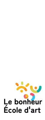 Logo d'une école d'art avec des formes colorées