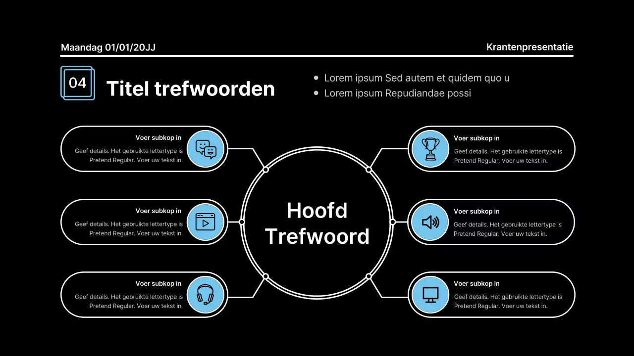 Aandachttrekkende presentatie met vette lijnen in een krantenconcept op een zwarte achtergrond