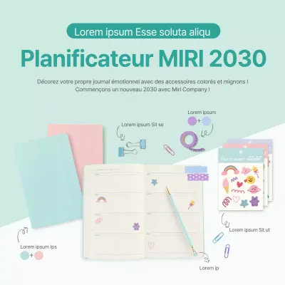 Une exposition d'agendas et d'instruments d'écriture aux couleurs vives