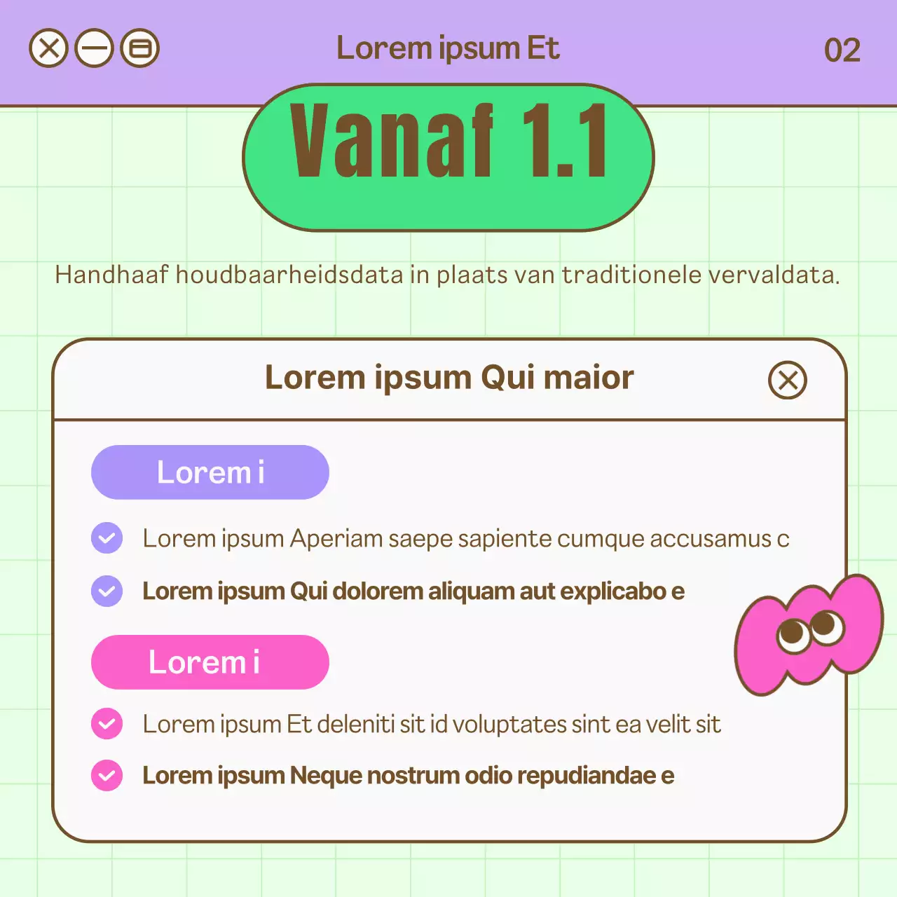 Leuke beleidswijzer met paars internet zoekbalk concept